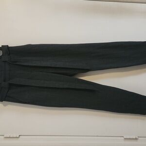 EXPRESS 00 Gray Black Plaid Belted Pants